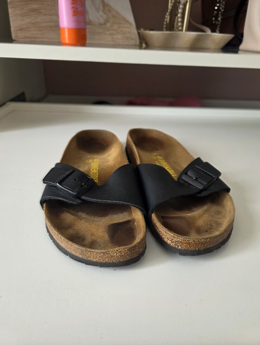 Birkenstock Black Single Strap Women's Sandals
